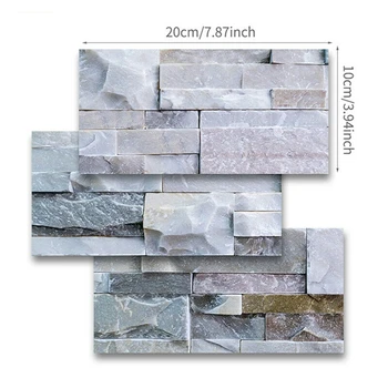 

LBER Kitchen Bathroom Peel and Stick 3D Self Adhesive Mosaic Stair Wall Tile Sticker -9PCS