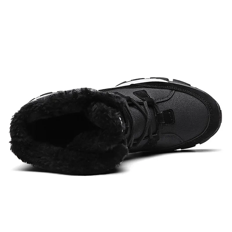 Women Men Warm Snowboard Boots Outdoor Fur Autumn Winter Female Snowboarding Boots Black Gray Man Trainer Big Size