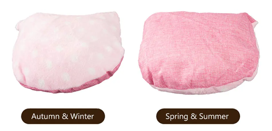 Cute Cat Bed Semi-closed Cats House Soft Warm Small Medium Dog Bed Pet House Built-in Fun Decoration for Cat Teddy Chihuahua Mat-99