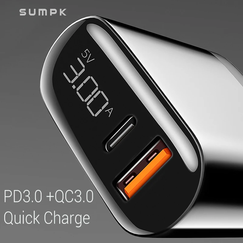 SUMPK 18 Вт PD Зарядное устройство USB для быстрой зарядки Type C с функцией телефон