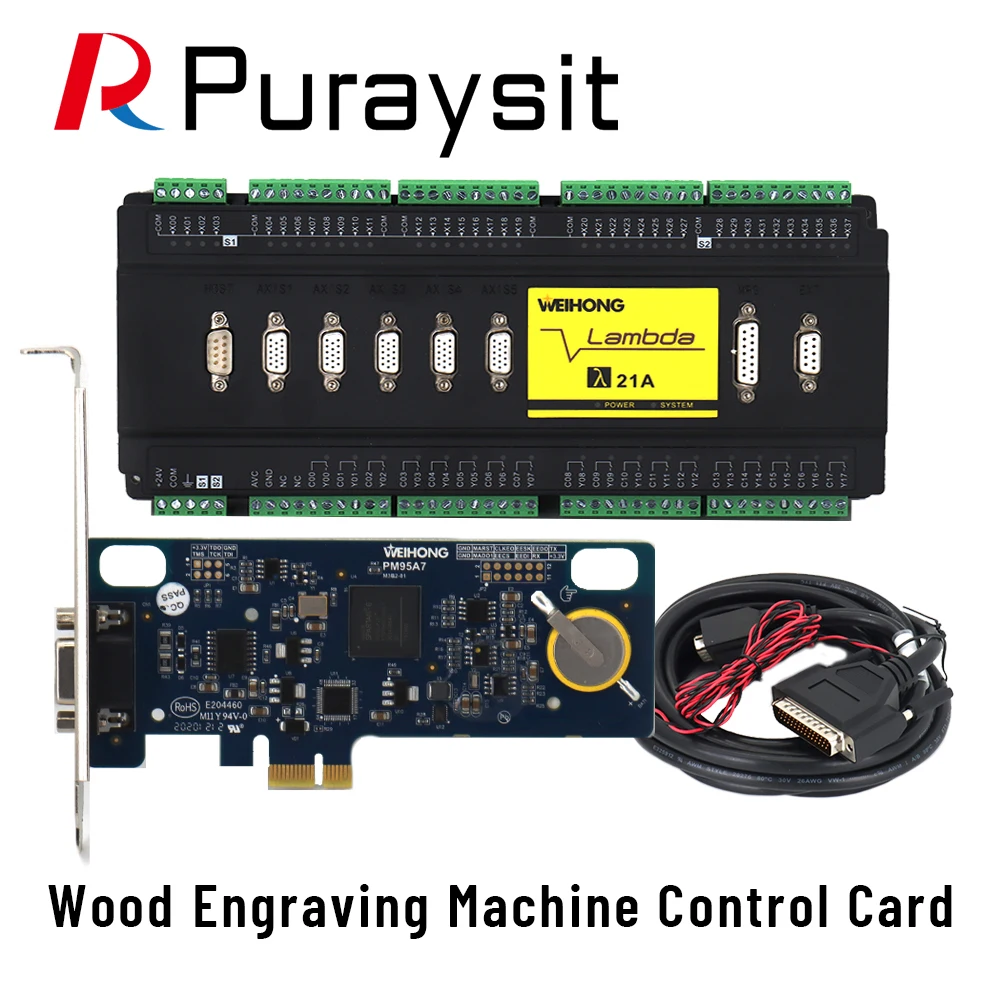 Puraysit Wood Engraving Machine Control Card 4axis PM95A7V1+Lambda 21A ...