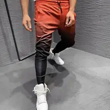 Градиентный цвет, мужские спортивные штаны для спортзала, бега, фитнеса, тренировок, тренировок, спортивные штаны, штаны на завязках, джоггеры, Pantalones Hombre