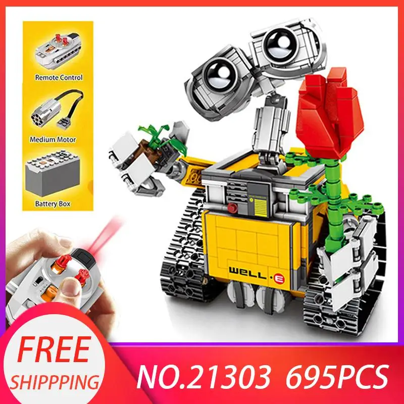 

New RC Building Blocks Robot WALL E Remote Control Bricks Model LGSet Idea 16003 21303 Diy Educational Toys Birthdays Gifts