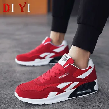 

Lace Up Sneakers Women Sports Shoes Breathable Mesh Women's Running Shoes Sport Women Air Shoe Couples Red Platform Footwear A02