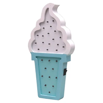 

Lovely 3D Wooden Ice-Cream LED Night Light Baby Bedroom Night Lamp LED Wall Lights for Home Decorative