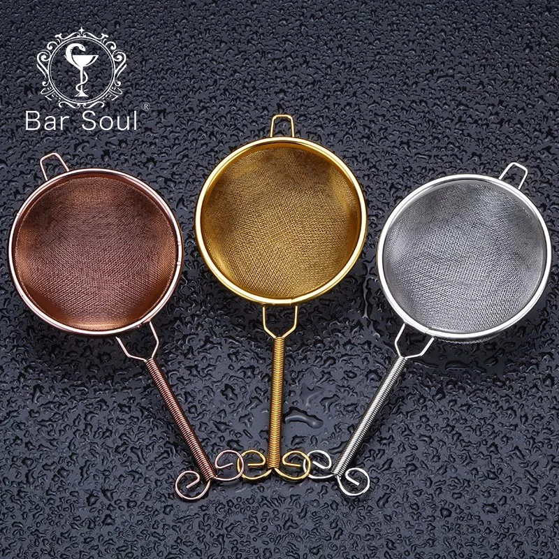 Bar Soul Japanese Double Deck Wine Filter Cocktail Strainer Stainless