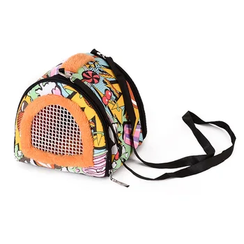 

Colorful Cartoon Pet Carrying Travelling Backpack Canvas Plush Backpack for Hamster Guinea Pig Hedgehog Squirrel FPing