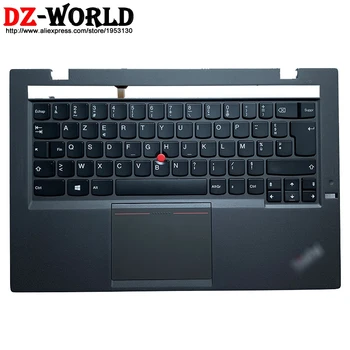 

FR French Backlit Keyboard with Shell C Cover Palmrest Upper Case and Touchpad for Lenovo Thinkpad X1 Carbon 2nd Laotop 04X6499