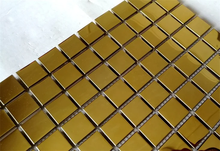 Полированная gole металлическая мозаичная плитка для украшения ванной комнаты