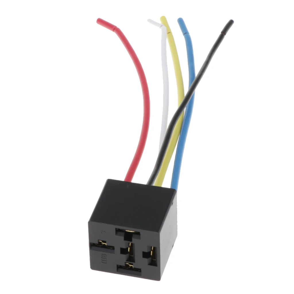 MagiDeal Car Automotive Truck 80Amp SPDT Relay Harness Socket For HG4185C