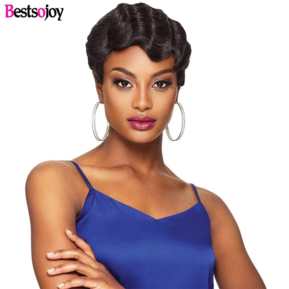 Женский парик из натуральных волос Pixie Cut на коротких волосах Remy | Шиньоны и парики