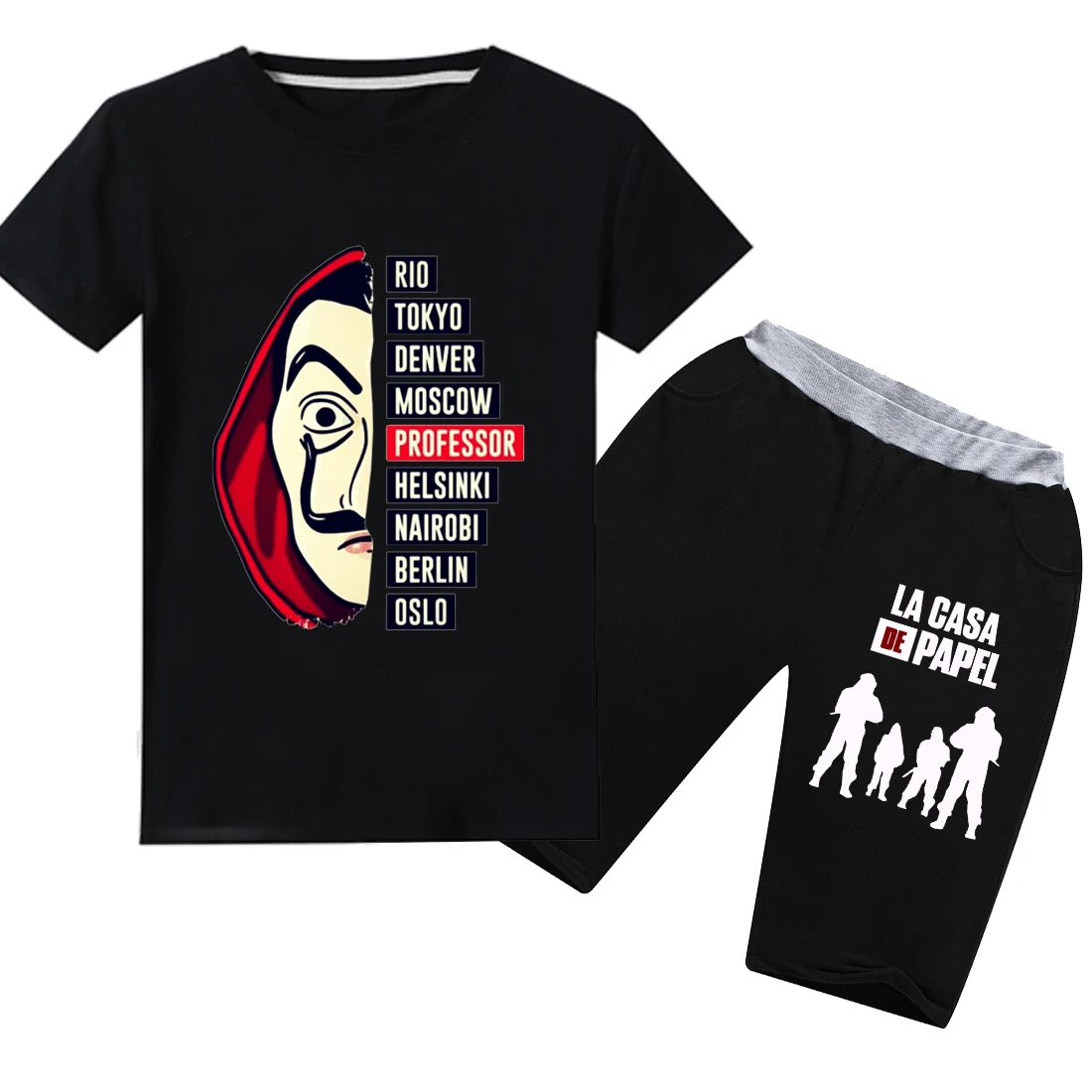 

money heist MK active Kid Girls T-shirt Children's Clothing Ninja Ninjago Cartoon Tops Tees Tshirts School ume boys clothes