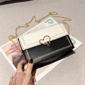

Net red new peach heart lock bag female 2020 fashion wild clear chain messenger shoulder summer bag