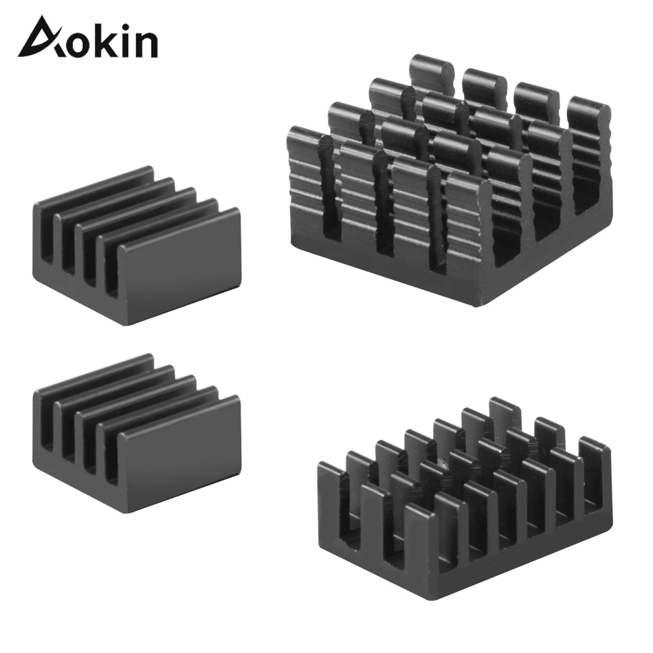 4 Pezzi Raspberry Pi 4 Dissipatore Di Calore Dissipatore Di Calore In Alluminio Kit Radiatore Nastro Nero Per Raspberry Pi 4 Modello B