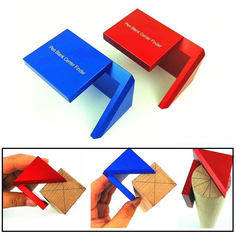 

45 Degree Angle Line Drawing Pen Blank Center Finder Circle Center Line Marking Device Woodworking Marking Scriber