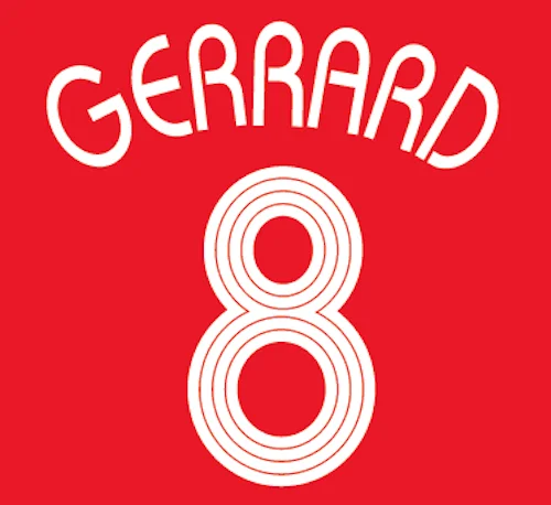 White 8 Gerrard 2008 UCL чемпионы Nameset#8 Gerrard#14 Alsonso#9 Fowler печать тепловой печати футбол - Цвет: White 8 Gerrard