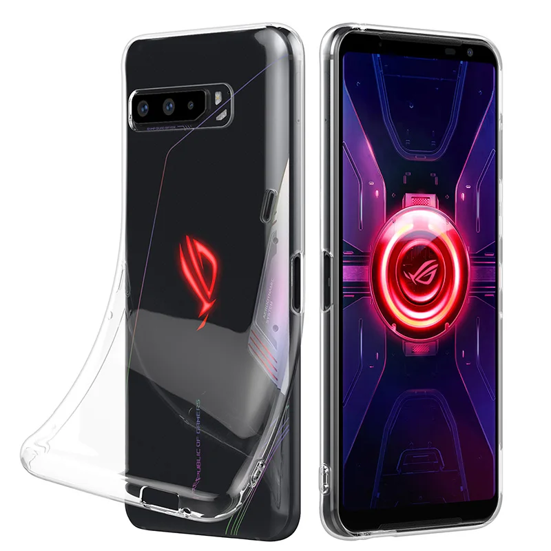 Luxury Clear Silicone Phone Case ForASUS ROG3 Soft TPU Ultra Thin Transparent Back Cover For ASUS Rog Phone3 | Мобильные телефоны и