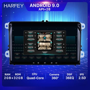 

Harfey Android 9.0 DSP 2GB Car Radio GPS IPS Head unit Player 2din for VW Volkswagen SEAT LEON CUPRA Skoda Passat b5 b6 CC Polo