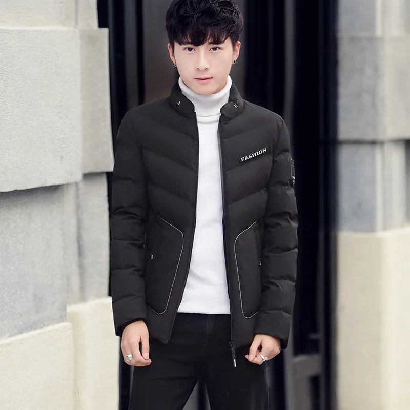 UYUK2109 Winter New Casual Loose Fashion Trend Quality Korean Version Of The Self-cultivation Collar Men's Cotton Coat Clothes