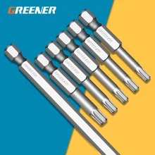 

Greener 50mm 100mm 1pc Torx Screwdriver Electric Screwdriver Electric Drill Strong Magnetic Rice Word Hexagon Socket Hand Tools