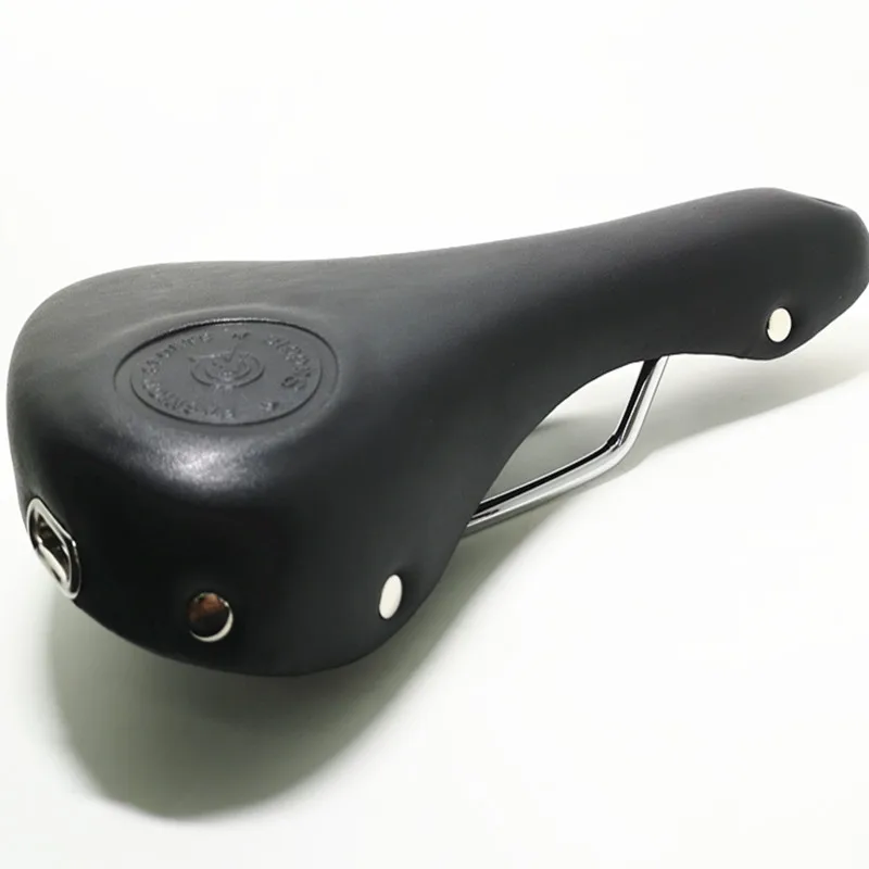 Siège selle vélo cruiser cuir noir BIKEXTRAS vintage style rétro vélo