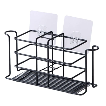 

Wrought Iron Toothbrush Rack Bathroom Free Punching Cup Storage Rack Creative Wall Hanging Toothbrush Rack Toothbrush Holder