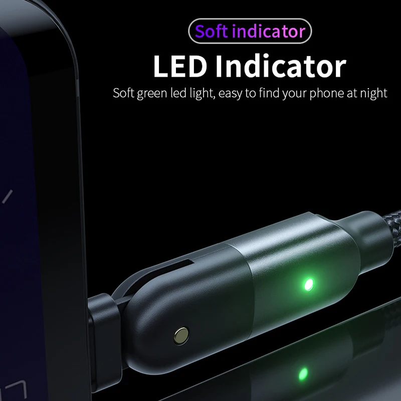 Ȳġ  ̺ 180  ȸ ޴  ̺ 3A   LED ǥñ, ũ Ÿ-c ̾ 1.2m 2m