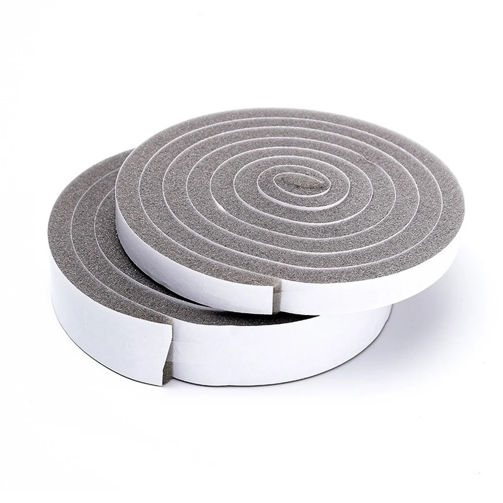 2 Roll Self Adhesive Door Window Sealing Strip Sponge Foam Insulation Tape Windproof Dustproof Weather Stripping Sealing Strip