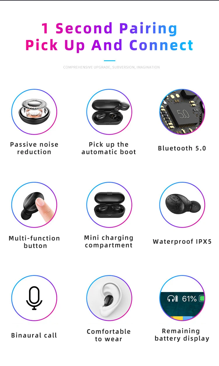 CHAURE, бас-стерео, TWS, Bluetooth V5.0, наушники, вкладыши, беспроводные наушники, шумоподавление, игровая гарнитура, 3D двойной микрофон