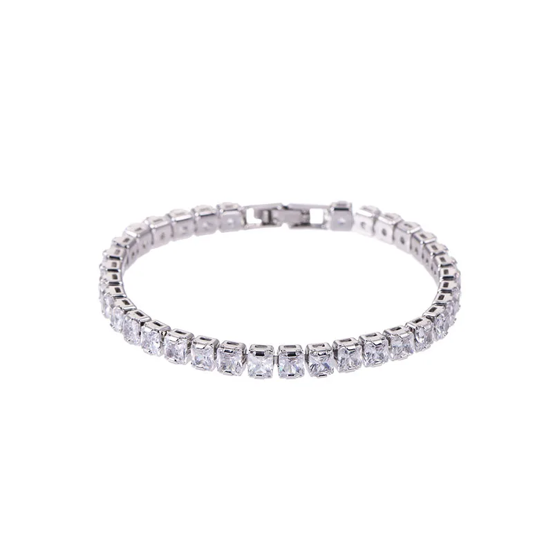 WEIMANJINGDIAN кубический цирконий CZ Кристалл теннисные браслеты для женщин Свадебная вечеринка белого золота цвет свадебные украшения