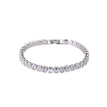WEIMANJINGDIAN кубический цирконий CZ Кристалл теннисные браслеты для женщин Свадебная вечеринка белого золота цвет свадебные украшения