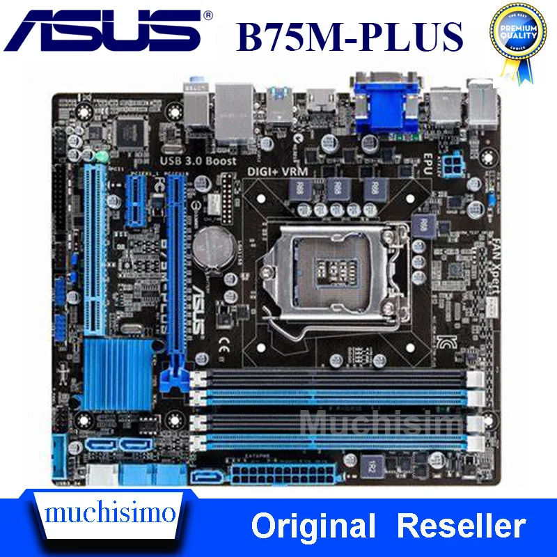 Tanie Płyta główna ASUS B75M PLUS dla Intel LGA 1155 DDR3 Intel B75 oryginalne płyty 32GB USB2.0 USB3.0 płyta główna pulpit używany testowany