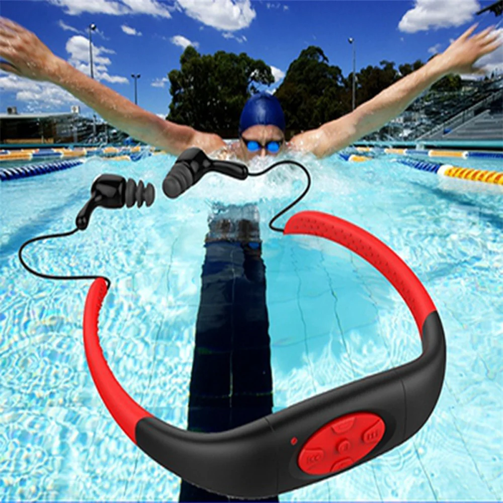 Новейшая Водонепроницаемая bluetooth-гарнитура для плавания, серфинга, дайвинга, Спортивная гарнитура с Bluetooth, водонепроницаемая fm-радио, mp3-плеер