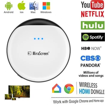 

Dual Core HD Wireless Screen Projector 2.4G/5G Mobile TV With Screen HDMI Video Transmitter 1080P for iOS iPhone iPad Android