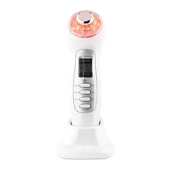 

Ultrasonic Ion Facial Device LCD Screen Beauty Instrument With Standing Base Face Skin Care LED Vibrating Vibration Massager