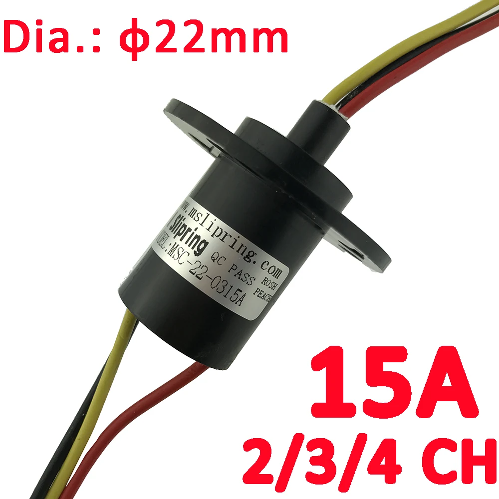 

Diameter 22mm 15A 2/3/4 ChannelsRotate Dining Table Slip Ring Electric Collector Rings Slip Ring Rotary Joint