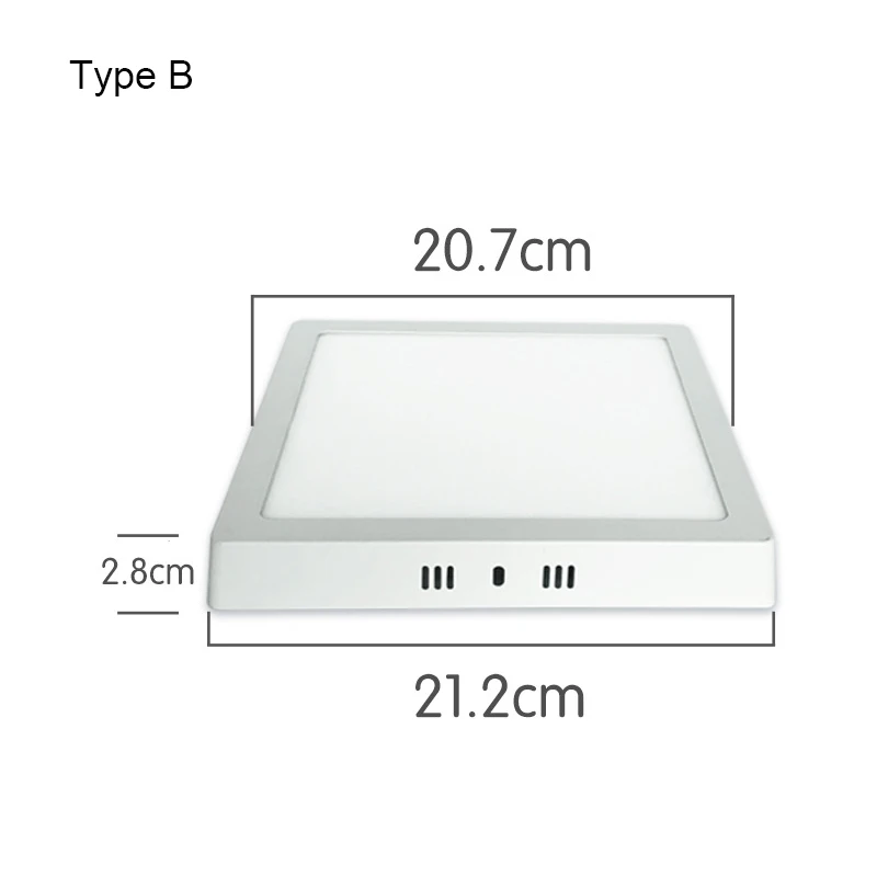 Светодиодный потолочный светильник s для гостиной, спальни, современный потолочный светильник, акриловый круглый квадратный плафон, светодиодный светильник 6 12 Вт 18 Вт 24 Вт - Цвет корпуса: B Dia 21.2cm 24W