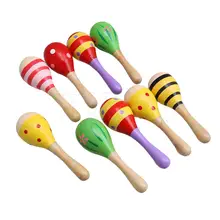 Yibuy 9 шт Многоцветный Деревянный ОРФ песочный молоток музыкальный инструмент