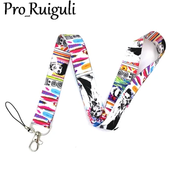 

30pcs Harry Sytles Neck Strap Lanyard keychain Mobile Phone Strap ID Badge Holder Rope Key Chain Keyrings cosplay Accessories