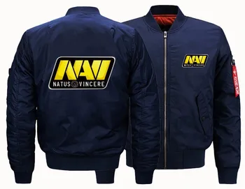 

2019 New natus vincere Navi pattern Bomber Flight Flying Jacket Winter thicken Warm Zipper Men Jackets Anime Men's Casual Coat
