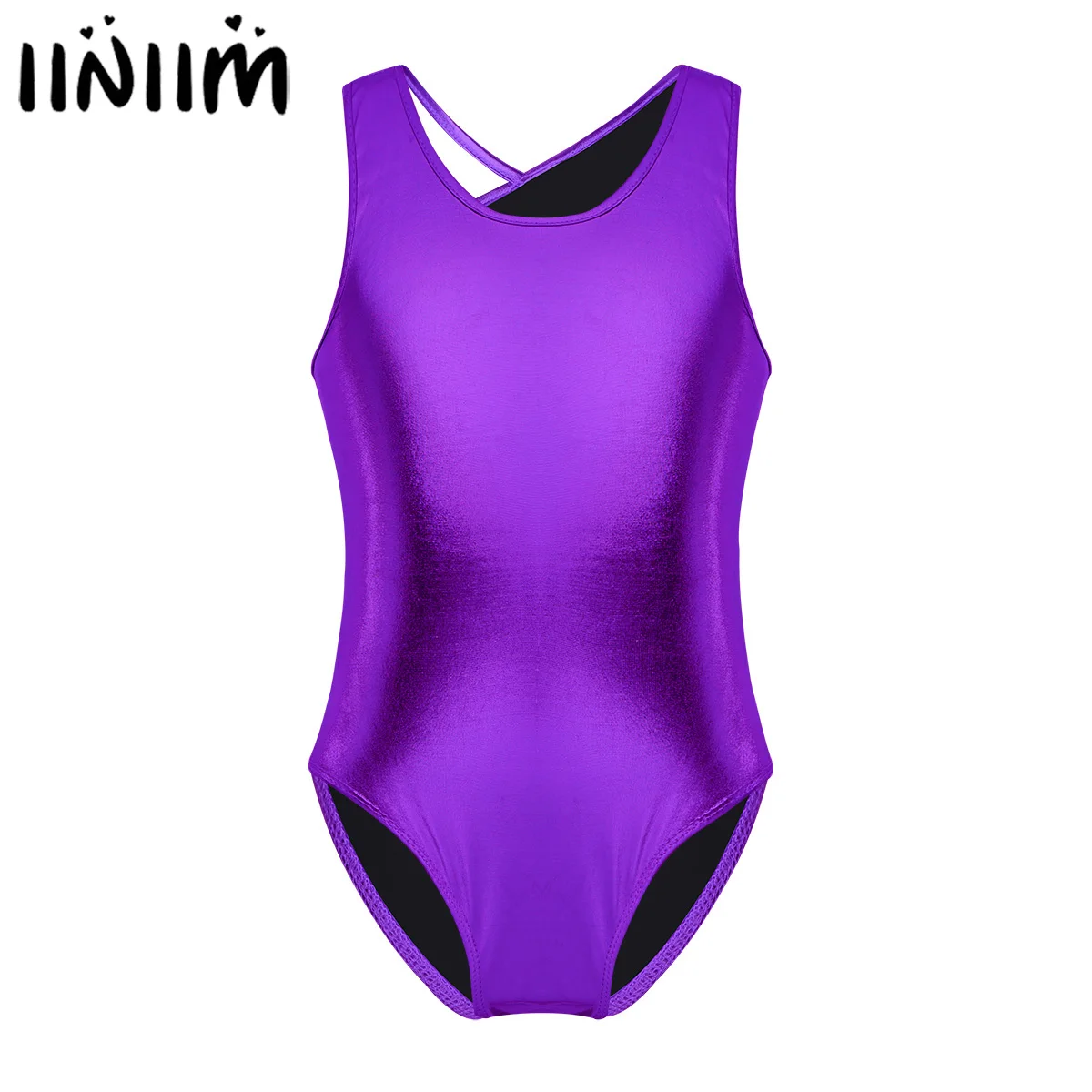 Clothes Shoes Accessories Kids Girls Ballet Dance Leotards Gymnastics Metallic Open Back Leotard Dancewear Zulegers