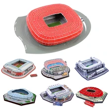 Puzzle 3d pour enfants, Architectures stades de Football, jeux en papier, modèles de Construction, jouets éducatifs, cadeaux