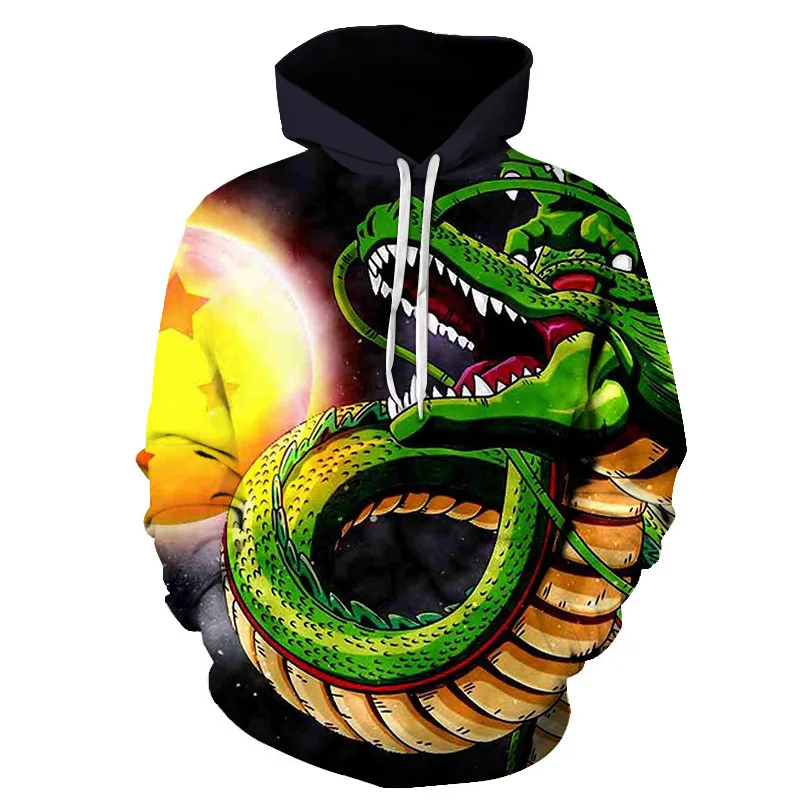 Худи Dragon Ball для маленьких мальчиков/девочек 3D Толстовка 7Dragon Ball Z кофты аниме модные Повседневное костюмы Тонкий пуловер с капюшоном внешний