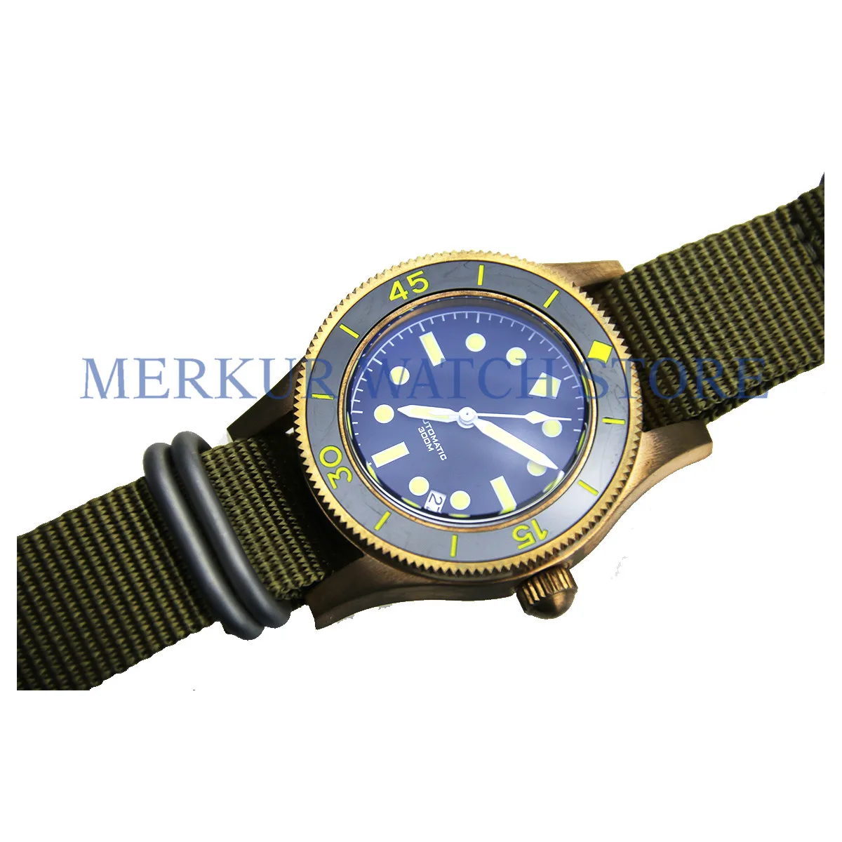 Винтажные мужские механические часы 200 м из чистой бронзы для ...