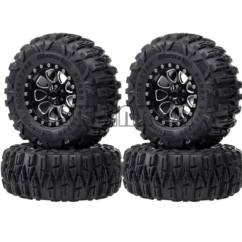 Новый ENRON 4P сплав 2 &quotбисером ступицы колеса обода 120 мм шины Super Swamper Rocks для RC 1/10