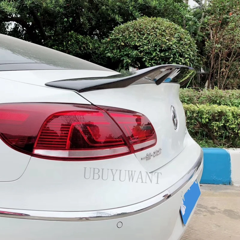 Подходит для Volkswagen CC- ABS/углеродное волокно внешний задний спойлер задний багажник загрузки крыло украшение автомобиля Стайлинг