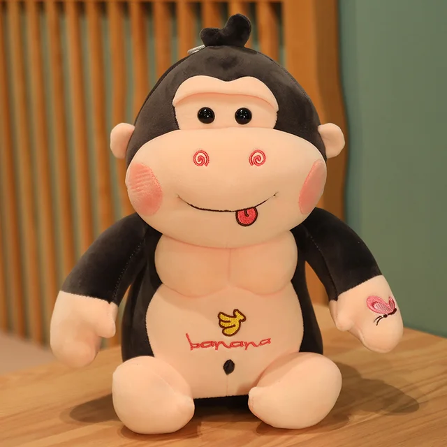 35/45/55cm High Quantity Cute Gorilla Plush Toys Cartoon Orangutan Monkey Pillow Stuffed Soft Animal Dolls for Kids Boys Gifts