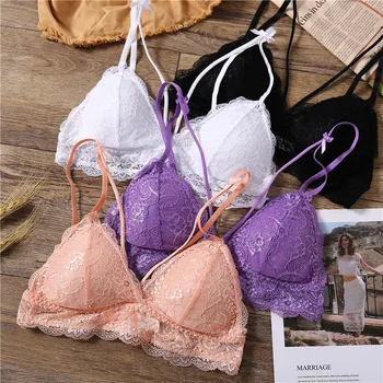 

2019 Women Lace Wireless Seamless Bra Sexy Bra Cotton Lingerie Breathable Underwear Soft Bras For Women Hot