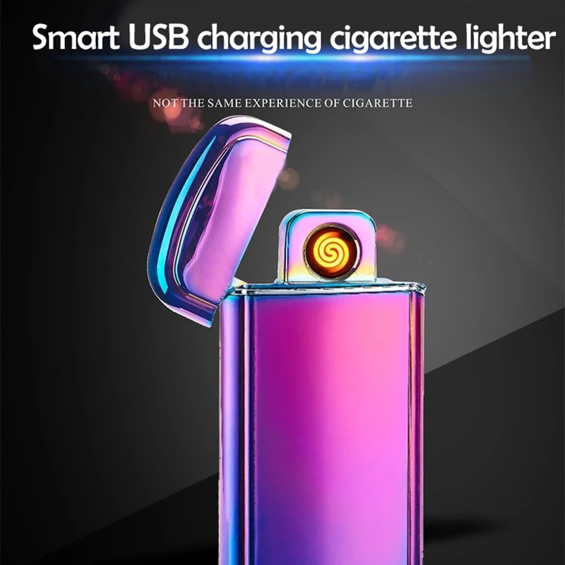 

New Smart USB Charging Cigarette Lighter Touch Screen Switch Electric Lighter Windproof Flameless Electronic Lighters
