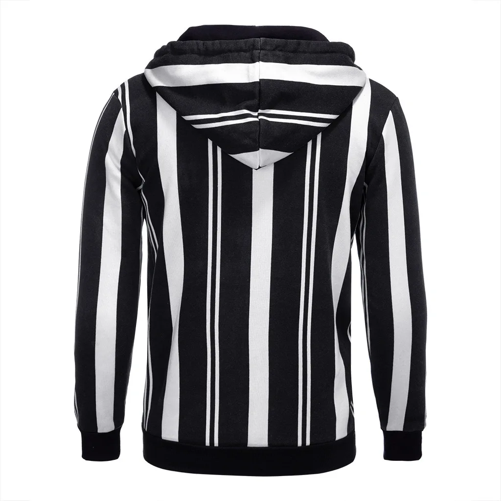 Полосатая мужская куртка Новая черная белая Весенняя Осенняя мужская куртка модная спортивная куртка с капюшоном корейский стиль ветровка одежда